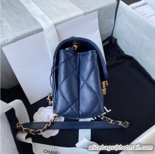 Buy Inexpensive Chanel Flap Shoulder Bag Original leather AS2633 blue