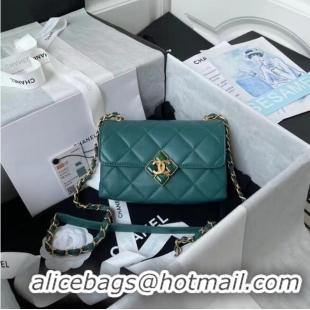 Reasonable Price Chanel Flap Shoulder Bag Original leather AS2633 green