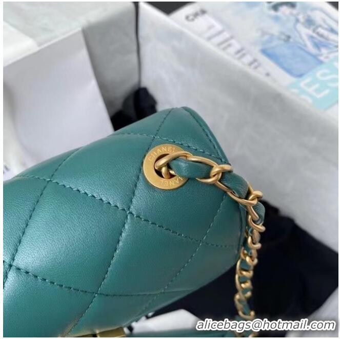 Reasonable Price Chanel Flap Shoulder Bag Original leather AS2633 green