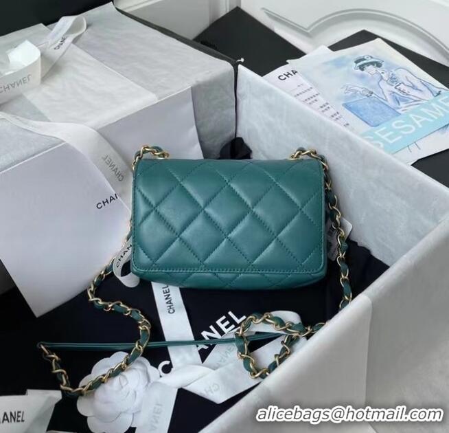 Reasonable Price Chanel Flap Shoulder Bag Original leather AS2633 green