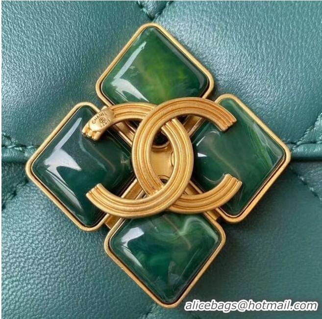 Reasonable Price Chanel Flap Shoulder Bag Original leather AS2633 green