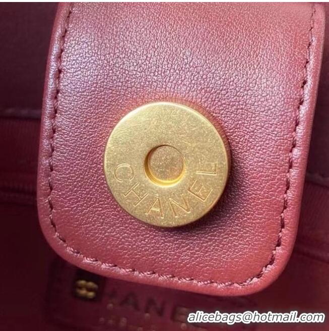 Market Sells Chanel leather Shoulder Bag AS2750 Wine