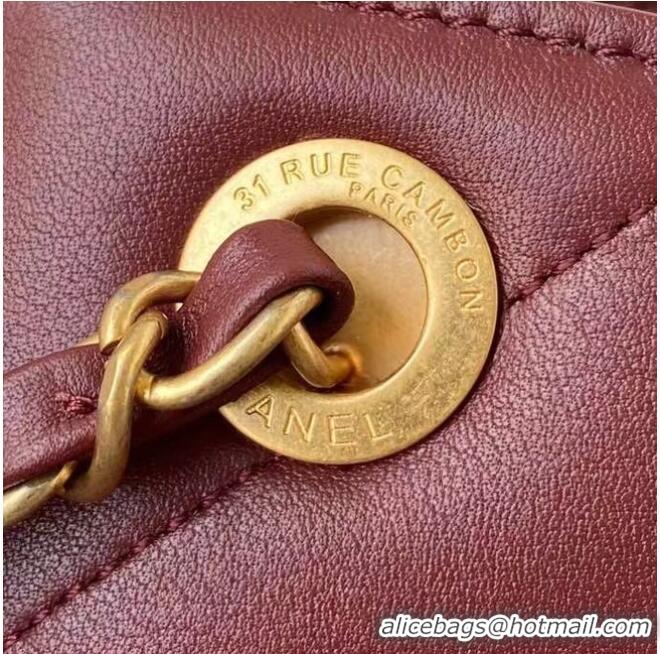 Market Sells Chanel leather Shoulder Bag AS2750 Wine