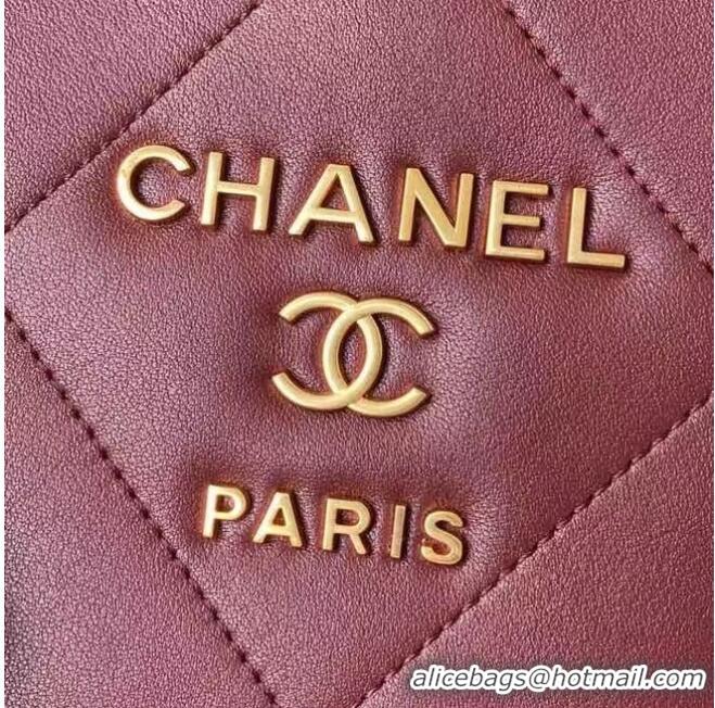 Market Sells Chanel leather Shoulder Bag AS2750 Wine