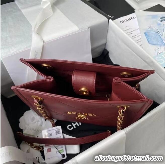 Market Sells Chanel leather Shoulder Bag AS2750 Wine