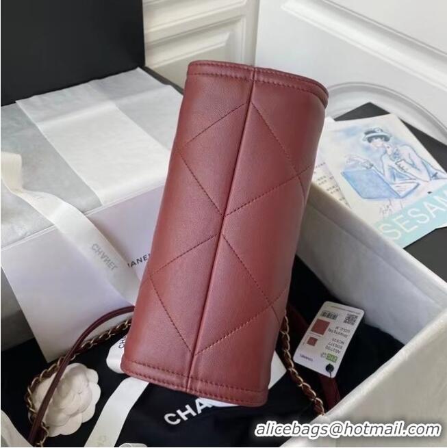 Market Sells Chanel leather Shoulder Bag AS2750 Wine