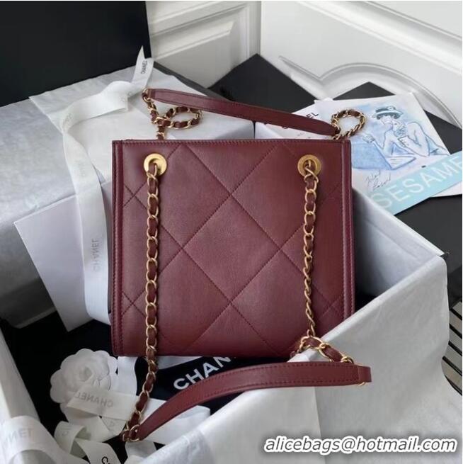 Market Sells Chanel leather Shoulder Bag AS2750 Wine