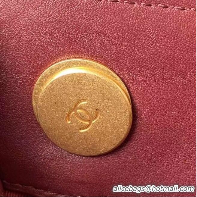 Market Sells Chanel leather Shoulder Bag AS2750 Wine