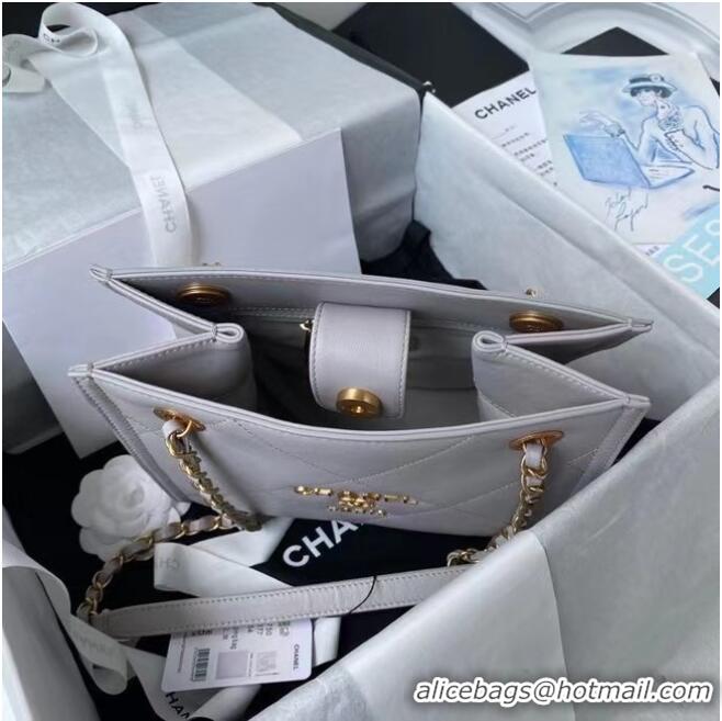 Good Product Chanel leather Shoulder Bag AS2750 grey