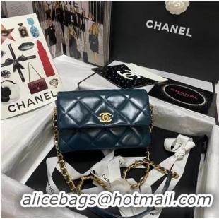 Luxury Discount Chanel Flap Shoulder Bag Original leather AS9957 blue