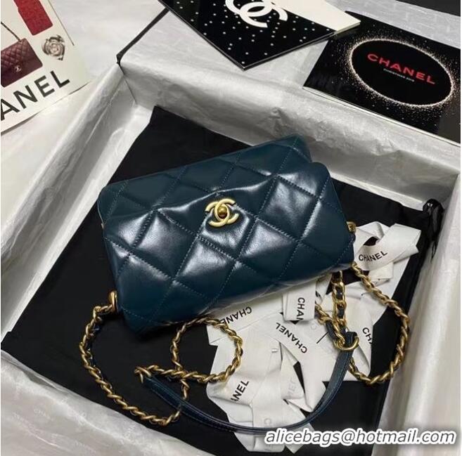 Luxury Discount Chanel Flap Shoulder Bag Original leather AS9957 blue