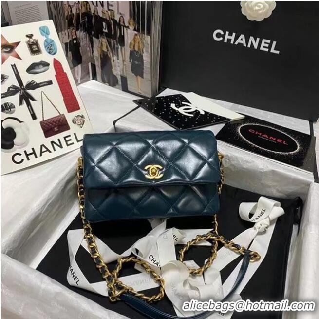 Luxury Discount Chanel Flap Shoulder Bag Original leather AS9957 blue