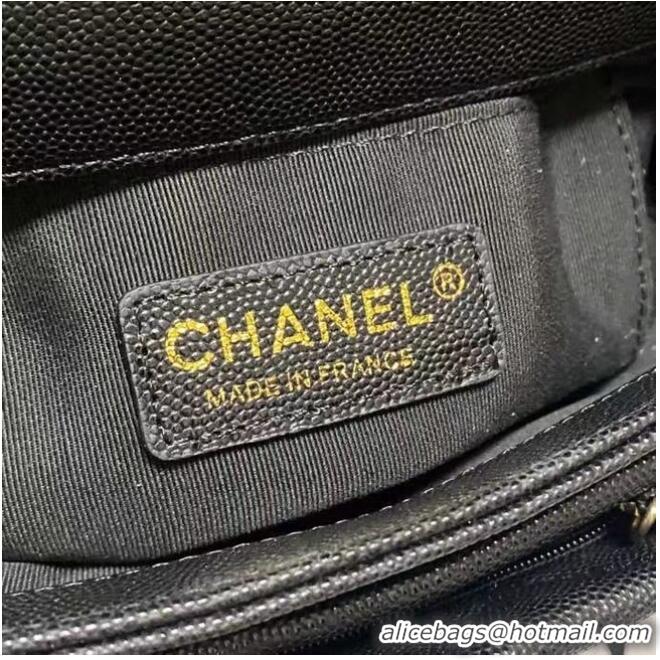 Spot Bulk Chanel Flap Shoulder Bag Grained Calfskin AS9960 black