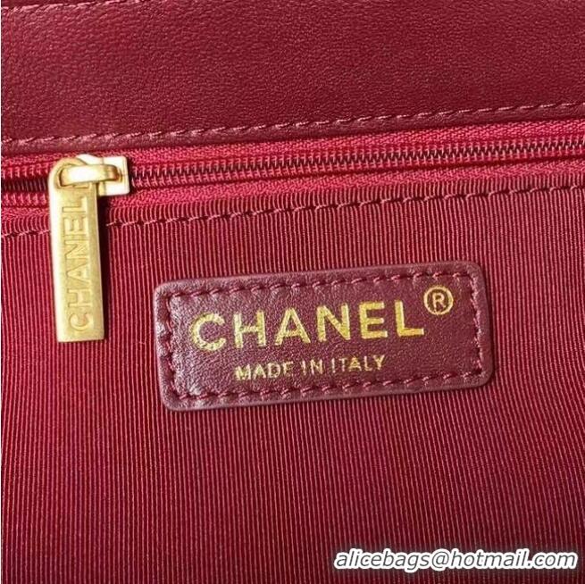 Famous Brand Chanel Flap Shoulder Bag Original leather AS2634 Wine