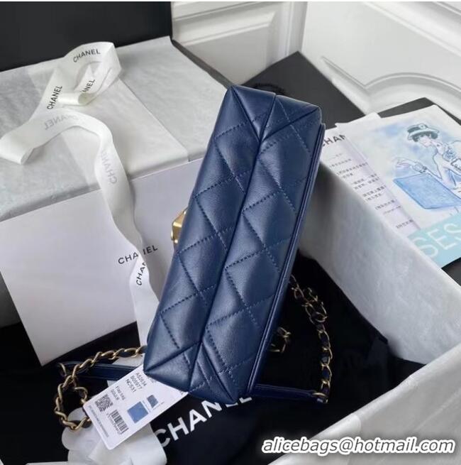 Unique Style Chanel Flap Shoulder Bag Original leather AS2634 blue