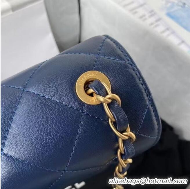 Unique Style Chanel Flap Shoulder Bag Original leather AS2634 blue