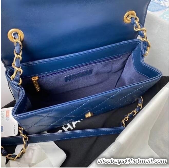 Unique Style Chanel Flap Shoulder Bag Original leather AS2634 blue