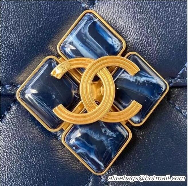 Unique Style Chanel Flap Shoulder Bag Original leather AS2634 blue