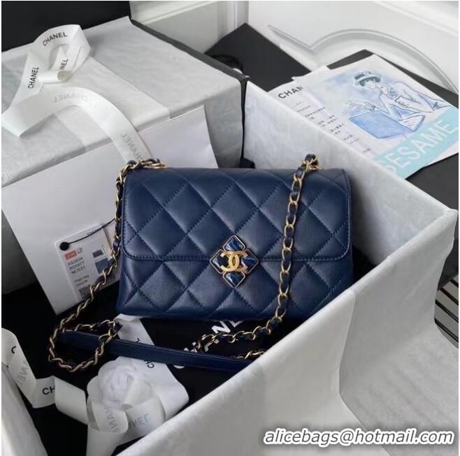 Unique Style Chanel Flap Shoulder Bag Original leather AS2634 blue