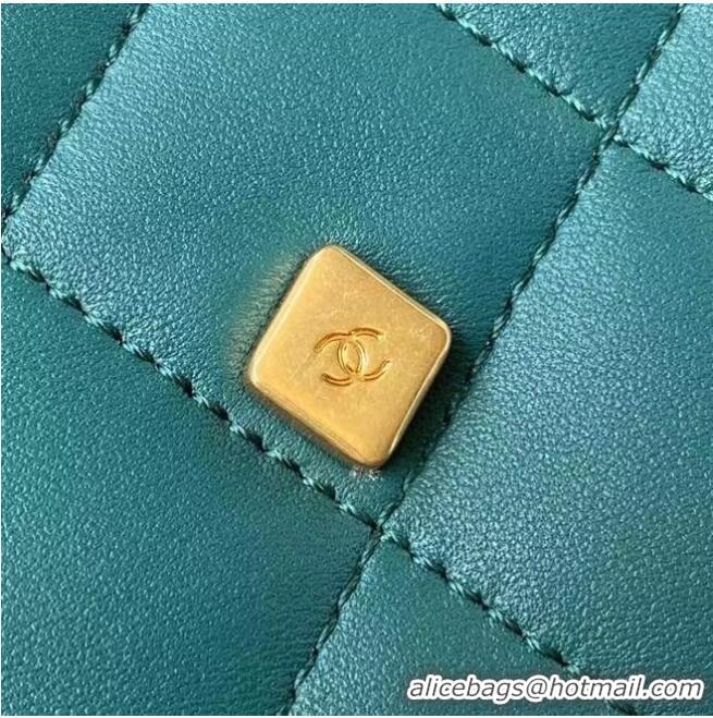 Famous Brand Chanel Flap Shoulder Bag Original leather AS2634 green