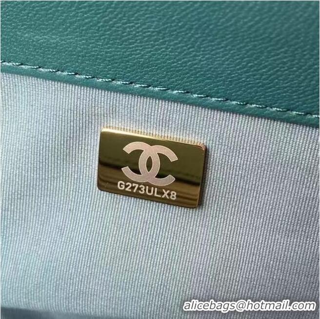 Famous Brand Chanel Flap Shoulder Bag Original leather AS2634 green