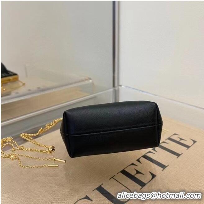 Famous Brand Fendi Original Leather Mini Clutch Bag 56831 black