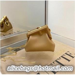 Shop Grade Fendi Original Leather Mini Clutch Bag 56831 Cream