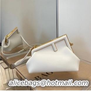 Original Cheap FENDI FIRST SMALL leather bag 8BP129A white