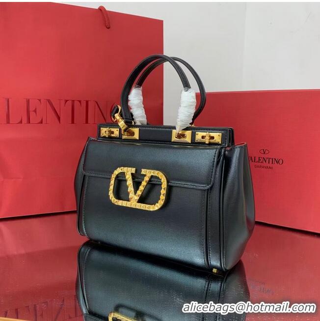 Promotional Price VALENTINO calf leather handbag V0754 BLACK