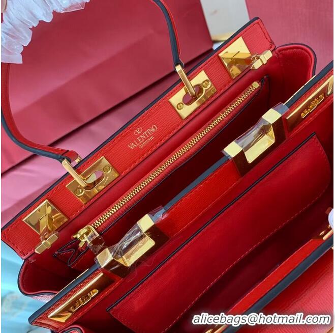 Market Sells VALENTINO calf leather handbag V0754 Red