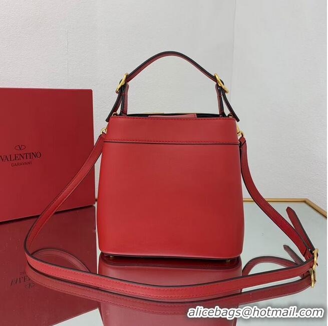 Market Sells VALENTINO calf leather handbag V0754 Red