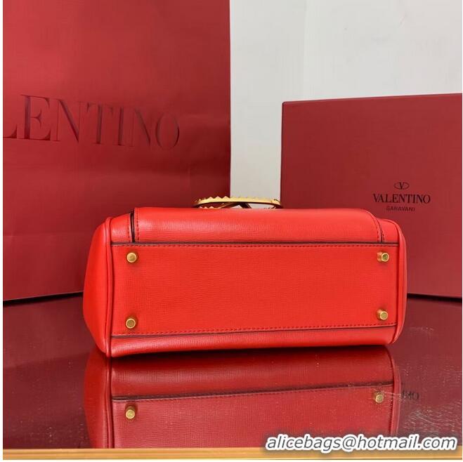 Market Sells VALENTINO calf leather handbag V0754 Red