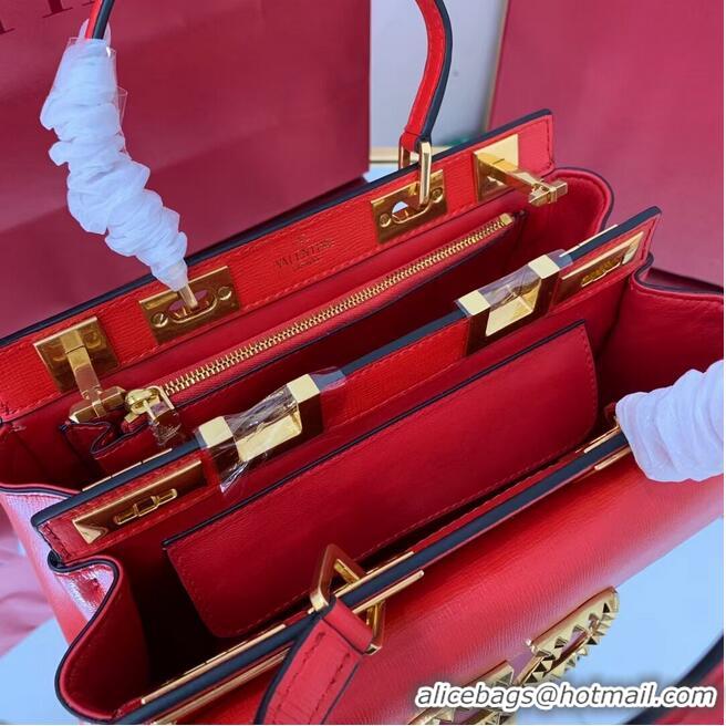 Market Sells VALENTINO calf leather handbag V0754 Red