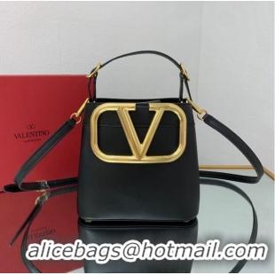 Grade Quality VALENTINO calf leather handbag V0754 black