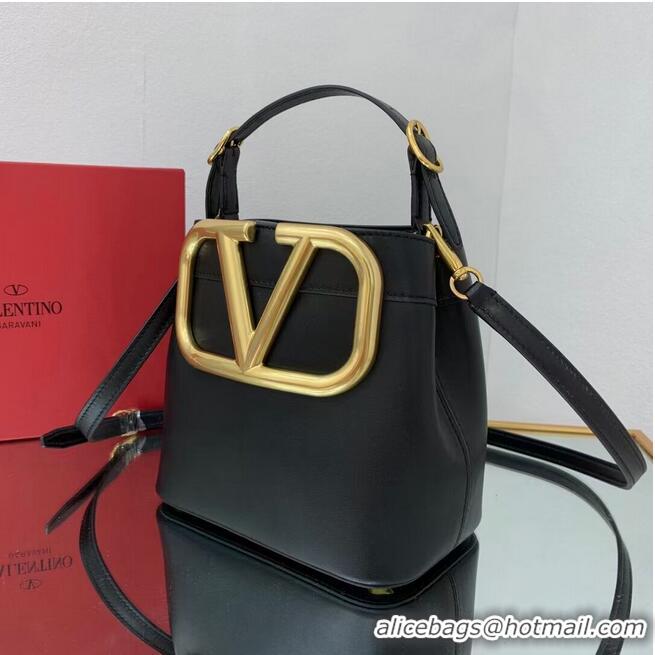 Grade Quality VALENTINO calf leather handbag V0754 black