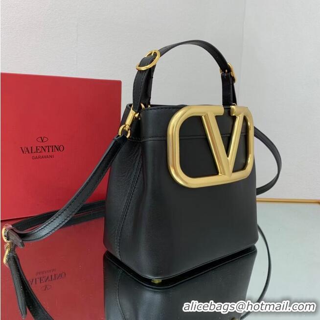 Grade Quality VALENTINO calf leather handbag V0754 black