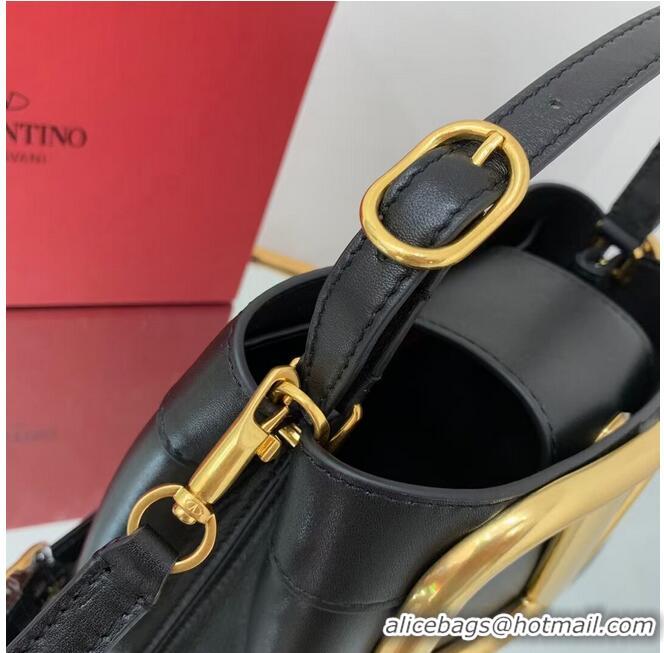 Grade Quality VALENTINO calf leather handbag V0754 black