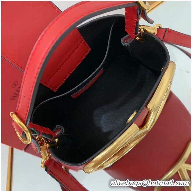 Buy Discount VALENTINO calf leather handbag V0754 red