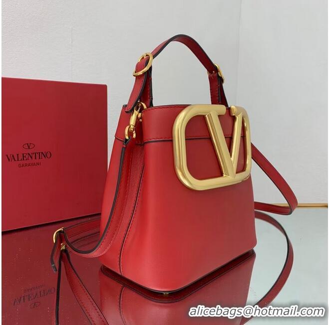 Buy Discount VALENTINO calf leather handbag V0754 red