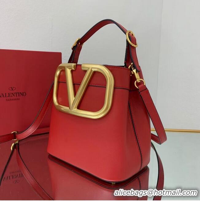 Buy Discount VALENTINO calf leather handbag V0754 red