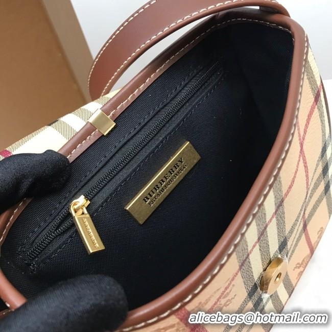 Feminine BurBerry Leather Shoulder Bag 80113 Wheat