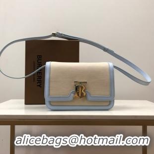 Comfortable BurBerry Leather Shoulder Bag 80146 light blue