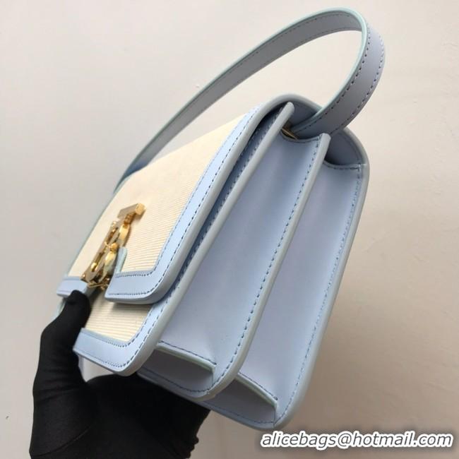 Comfortable BurBerry Leather Shoulder Bag 80146 light blue