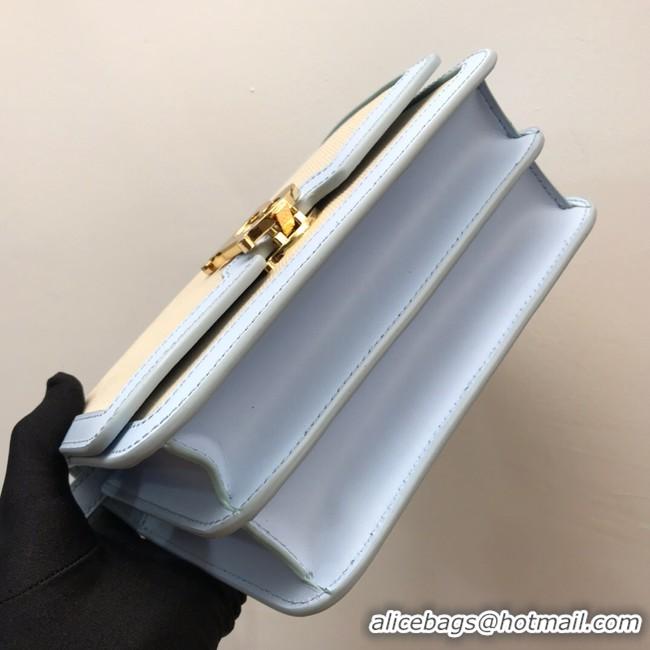 Comfortable BurBerry Leather Shoulder Bag 80146 light blue