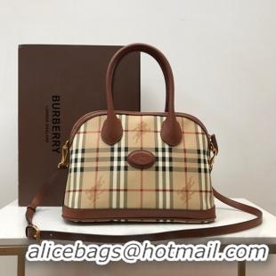 Classic Hot BurBerry Leather Shoulder Bag 81125 brown