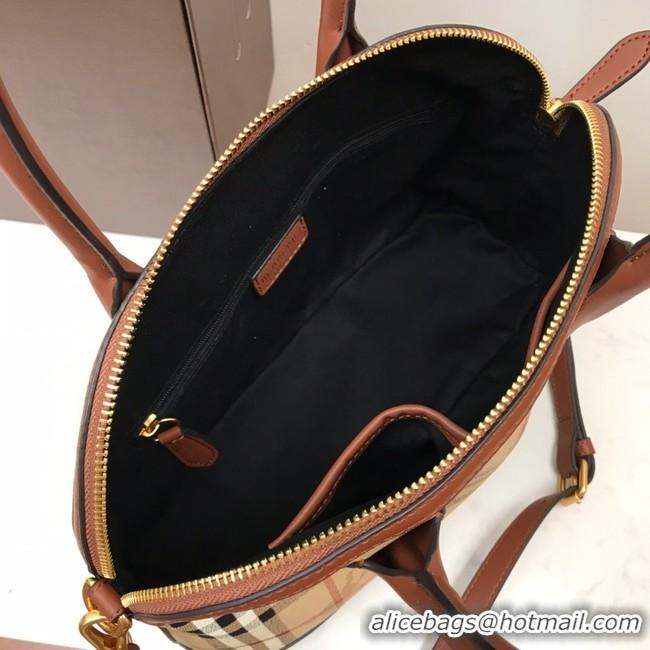 Classic Hot BurBerry Leather Shoulder Bag 81125 brown