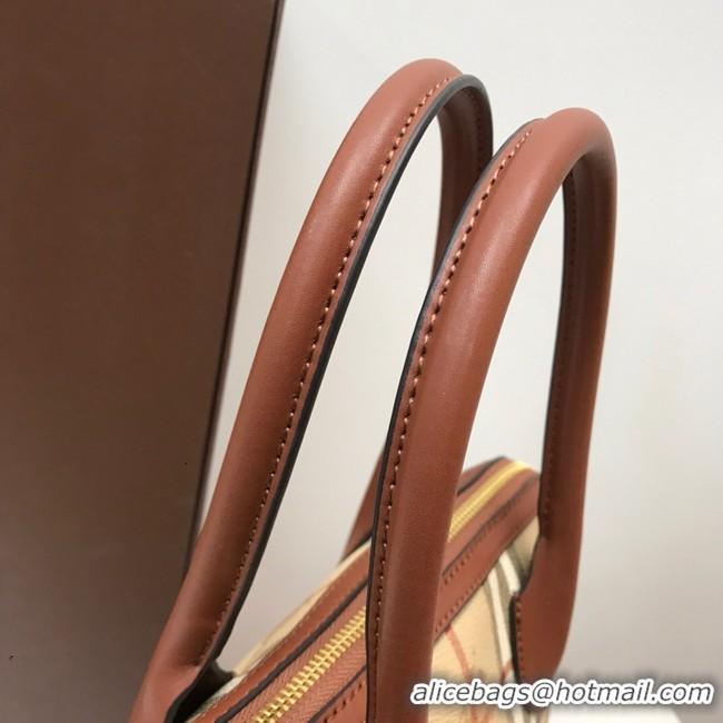 Classic Hot BurBerry Leather Shoulder Bag 81125 brown