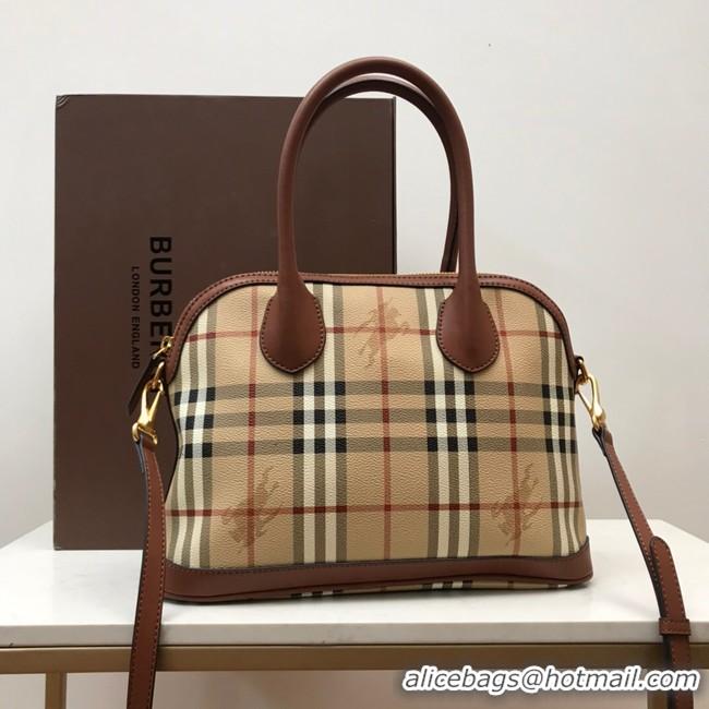 Classic Hot BurBerry Leather Shoulder Bag 81125 brown