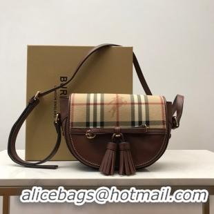 Shop Cheap BurBerry Leather Shoulder Bag 82665 brown