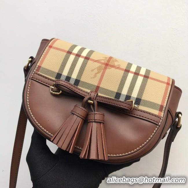 Shop Cheap BurBerry Leather Shoulder Bag 82665 brown